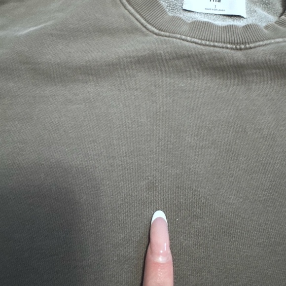 TNA Aritzia Cropped Brown Sweatshirt - Picture 4 of 4